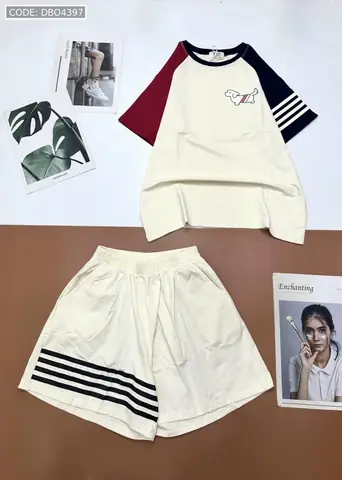 Đồ Bộ Quần Đùi Áo Tay Ngắn In Hình Con Chó Bên Phải Đồ Bộ Quần Đùi Áo Tay Ngắn In Hình Con Chó Bên Phải