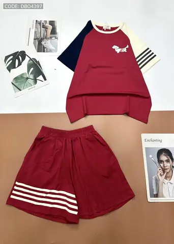 Đồ Bộ Quần Đùi Áo Tay Ngắn In Hình Con Chó Bên Phải Đồ Bộ Quần Đùi Áo Tay Ngắn In Hình Con Chó Bên Phải