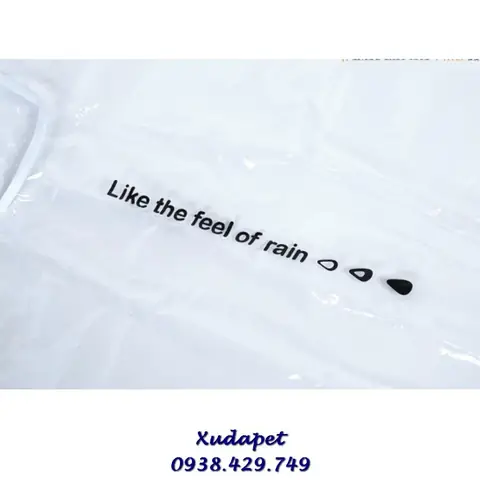 Áo Mưa Trong Suốt Cho Chó Lớn Trên 12kg