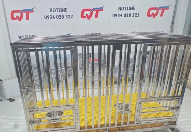 Chuồng Chó Inox Vuông Có Máng Thải Giá Bán Từ 4 Triệu Đến 10 Triệu Đồng