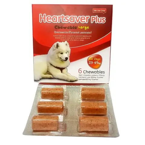 Thuốc Trị Giun Tim Ở Chó Heartsaver Plus Chewable Large