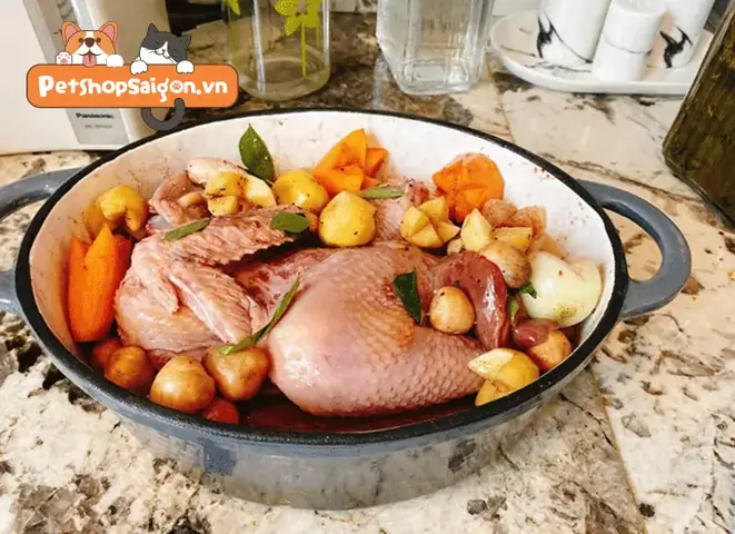 Cổ Gà Xay Xào Hành