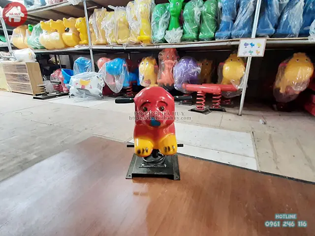 Một Số Hình Ảnh Sản Phẩm Thú Nhún Lò Xo Con Chó Đốm Nhựa Composite: