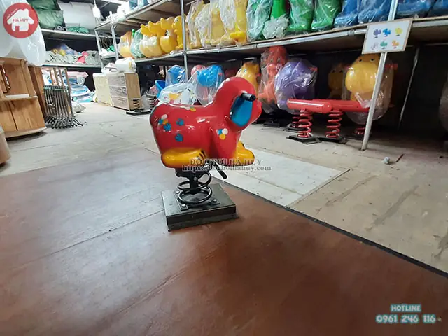 Một Số Hình Ảnh Sản Phẩm Thú Nhún Lò Xo Con Chó Đốm Nhựa Composite: