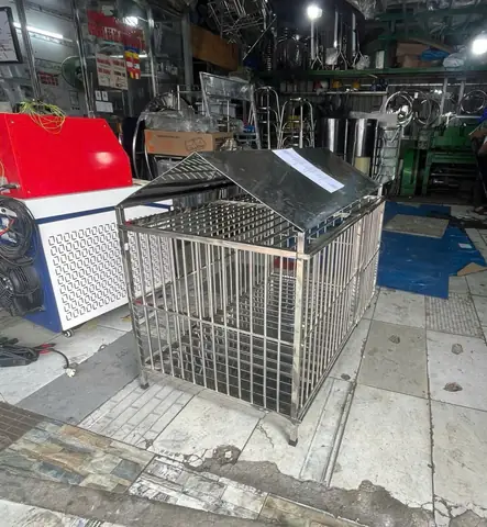 Chuồng Chó Inox Có Mái Che