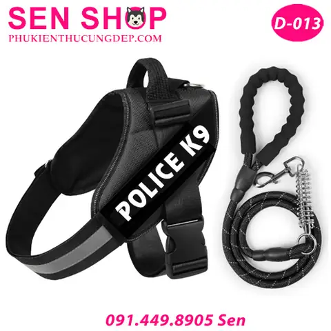 Xem Hình Ảnh Chi Tiết Đai Yếm Dắt Chó Police