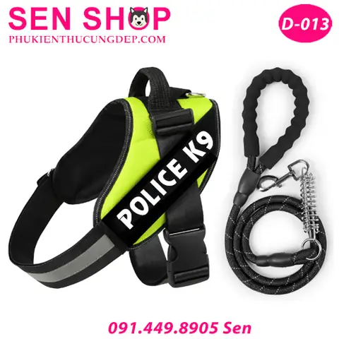 Xem Hình Ảnh Chi Tiết Đai Yếm Dắt Chó Police