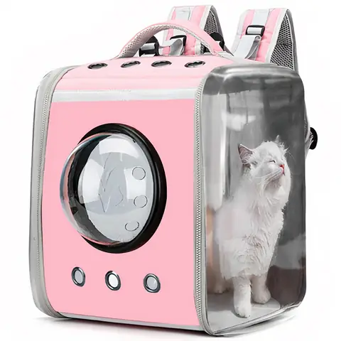 Balo Đựng Chó Mèo Phi Hành Gia Loffe Square Transparent