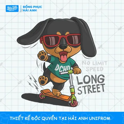 Mẫu Logo Áo Lớp Hình Con Chó -limit Speed – Long Street