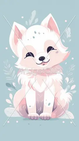 Cáo Hoạt Hình Mỉm Cười Dễ Thương Với Màu Pastel Cáo Hoạt Hình Mỉm Cười Dễ Thương Với Màu Pastel