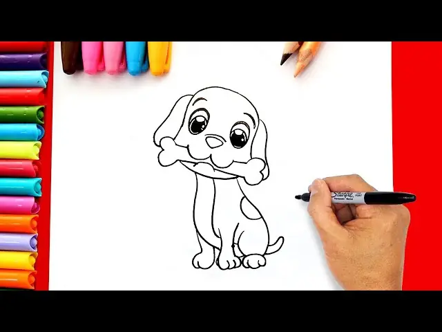 4một Số Mẫu Tranh Vẽ Con Chó Đơn Giản, Dễ Thương