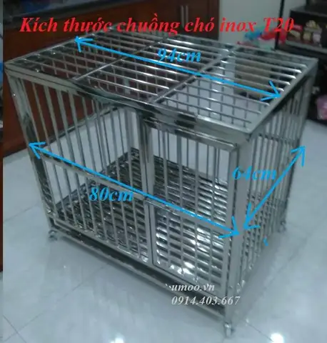 Thông Số Kĩ Thuật Chuồng Chó Inox T20