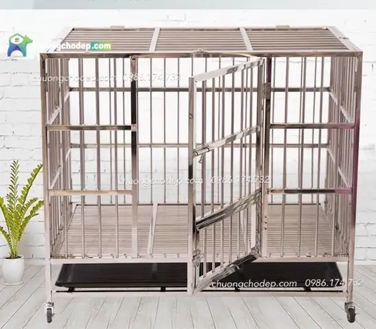 Chuồng Chó Lắp Ghép Bằng Inox