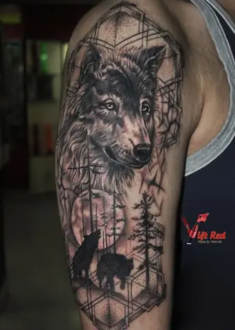 Thiết Kế Hình Xăm Chó Sói Đẹp Nhất