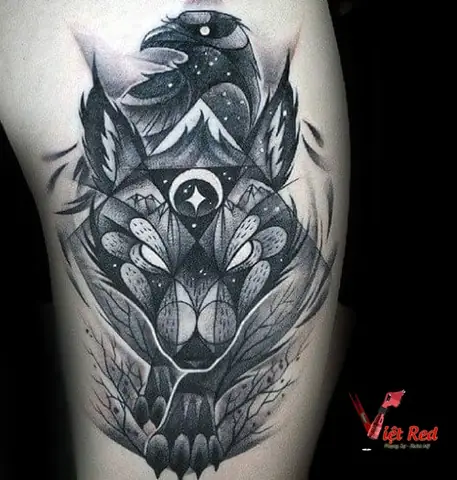 Thiết Kế Hình Xăm Chó Sói Đẹp Nhất