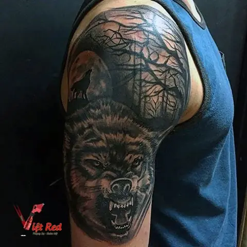Thiết Kế Hình Xăm Chó Sói Đẹp Nhất