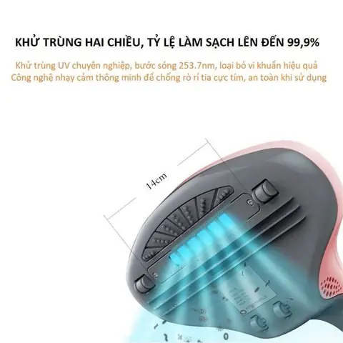Máy Hút Bụi Cầm Tay Giường, Sofa_hút Bụi Lông Chó Mèo Sử Dụng Tia Uv Diệt Khuẩn