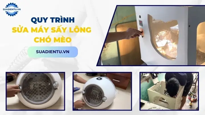 Quy Trình Sửa Chữa Máy Sấy Lông Chó Mèo Chuẩn Kỹ Thuật Của Suadientu.vn