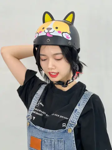 Mu Bao Hiem Nua Dau Cute Cho Corgi Nhieu Mau 003