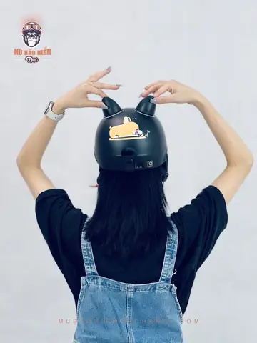 Mu Bao Hiem Nua Dau Cute Cho Corgi Nhieu Mau 012