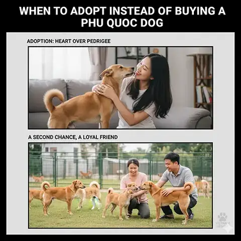 Khi Nào Nên Nhận Nuôi Thay Vì Mua Chó Phú Quốc? 🧩