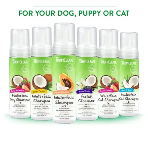 Dầu Tắm Nước Hoa Chó Mèo Tropiclean Organic Waterless Shampoo (mỹ)