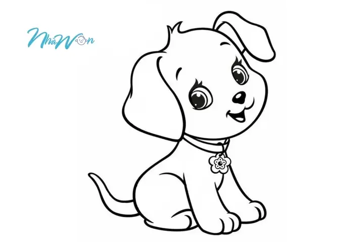 Hình Tô Màu Cho Bé Con Chó Pluto