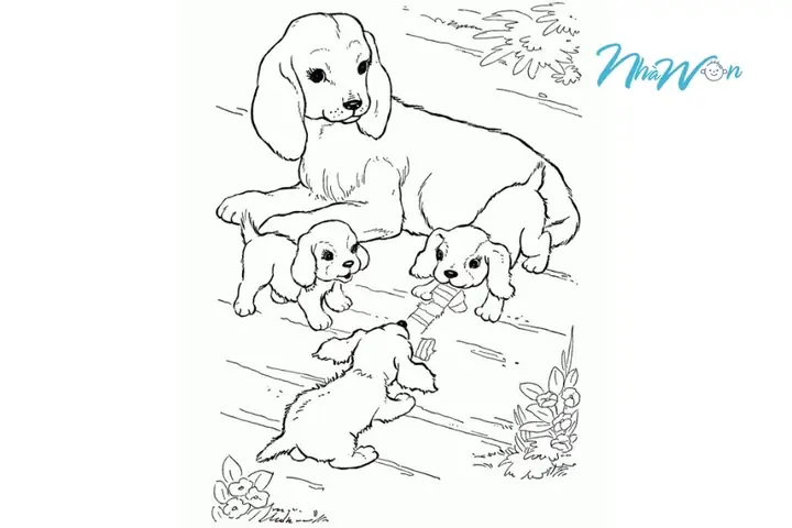 Bộ Sưu Tập Hình Ảnh Con Chó Cho Trẻ Tô Màu Thú Vị Và Sáng Tạo