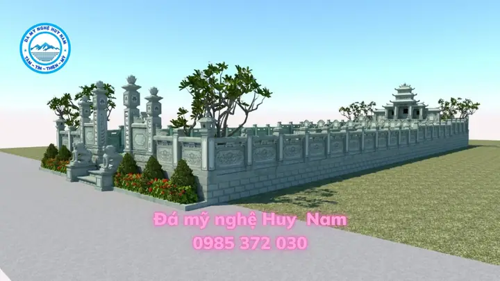 Bản Vẽ Thiết Kế Phối Cảnh 3d Khuôn Viên Khu Lăng Mộ Gia Đình Anh Toàn Tại Nam Trực , Nam Định.