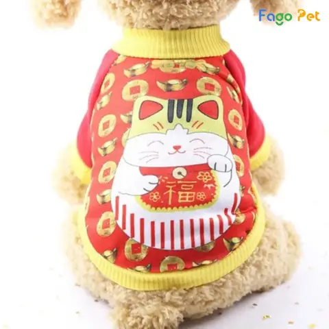 Áo Thun Có Tay In Hình Mèo Thần Tài Áo Thun Có Tay In Hình Mèo Thần Tài