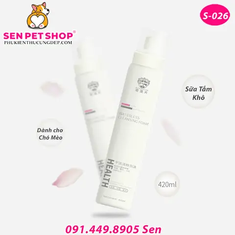 Xem Hình Ảnh Chi Tiết Sữa Tắm Khô Cho Chó Mèo Health