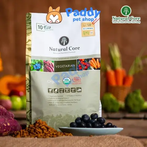 Thức Ăn Hạt Chay Cho Chó Hữu Cơ Natural Core - Gạo Lứt, Khoai Lang & Nhân Sâm Thức Ăn Hạt Chay Cho Chó Hữu Cơ Natural Core - Gạo Lứt, Khoai Lang & Nhân Sâm