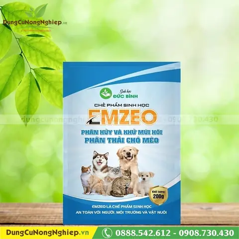 Emzeo Phân Huỷ, Khử Mùi Hôi Phân Chó Mèo (200g)