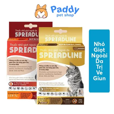 Spreadline - Nhỏ Giọt Ngoài Da Trị Ve Rận Và Giun Cho Mèo