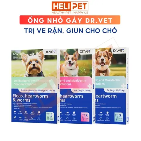 Thuốc Nhỏ Gáy Trị Ve Rận Và Giun Dr.vet Cho Chó