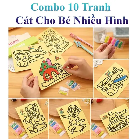 Bộ 10 Tượng Thạch Cao Tô Tượng Cho Bé Nhiều Hình Size 9-11cm Tặng Kèm Màu Và 1 Cọ