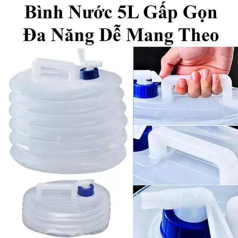Bình Nước 5l Gấp Gọn Đa Năng Tiện Dụng Dễ Mang Theo