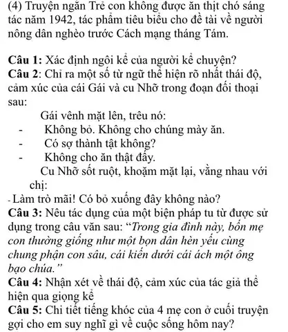 Truyện Trẻ Em: Vì Sao Không Nên Ăn Thịt Chó?