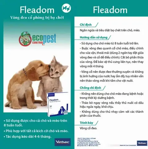 Fleadom Vòng Đeo Cổ Trị Bọ Chét Cho Chó Mèo Của Virbac