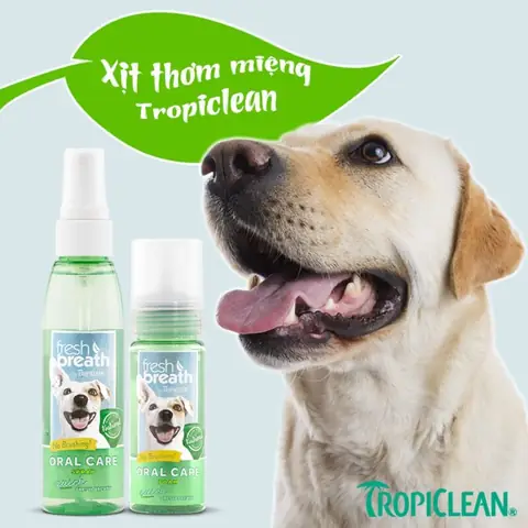 Xịt Thơm Miệng Tropiclean Fresh Breath Oral Care Spray