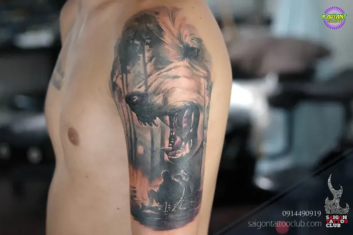 Lựa Chọn Vị Trí Xăm Hình Chó Sói Phù Hợp