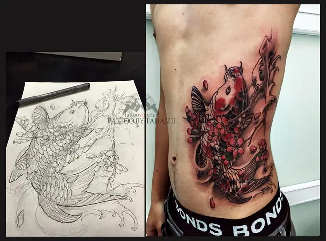 Hình Xăm Cá Chép Hóa Rồng Đẹp: