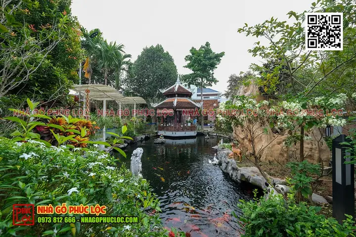 Mẫu Hồ Cá Koi Mang Vẻ Đẹp Dân Giã