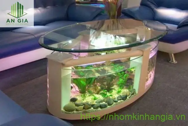 Mẫu Bàn Kính Bể Cá Đẹp Nhất Phù Hợp Với Mọi Không Gian