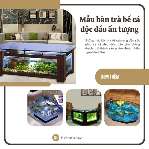 Mẫu Bàn Trà Bể Cá Độc Đáo Ấn Tượng Nhất, Hồ Cá Phong Thủy Phòng ...