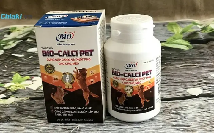 Viên Bổ Sung Canxi Phốt Pho Bio Calci Pet Cho Chó Mèo