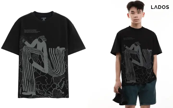 Áo Thun Nam Form Rộng Tay Lỡ Không Cổ