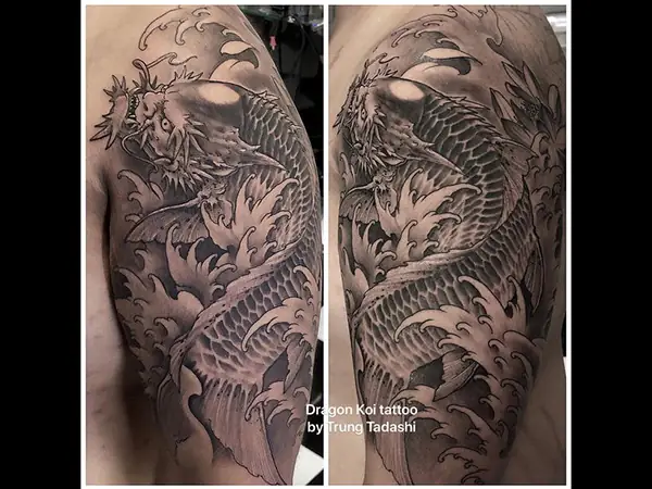 Hình Ảnh Cho Hình Xăm Cá Chép Vượt Quỷ Môn Quan: