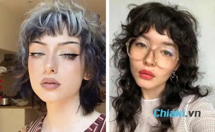 Tóc Mullet Xoăn Nữ