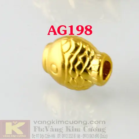 Charm Cá Kôi Vàng 24k Mã Ag198